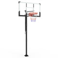 Garvee 54 Inch In Ground Basketball Hoop Outdoor 7.7-10FT Adjustable Height with Crank, in-Gound Basketball Goal System with Sha