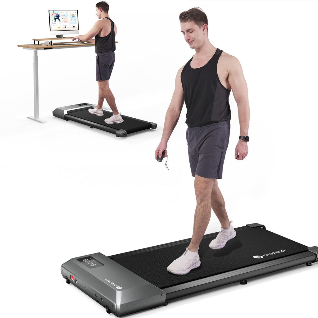 Walking Pad, 2 In 1 Treadmills For Home With Remote Control, Under Desk Treadmill Office Quiet, Portable Treadmill With Installa