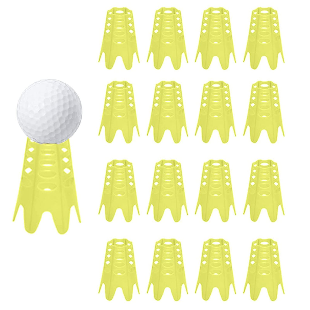 Ruyshu Golf Simulator Tees, Indoor Golf Tees For Simulator, Plastic Practice Golf Mat Tees For Winter Turf And Driving Range(Yel