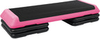 Fitvids Step Aerobic Stepper With 4 Stackable Risers, 43'' Aerobic Platform Adjustable Height 4''-6''-8'', Fitness Training Work