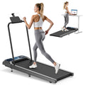 Rjop Walking Pad Treadmill With 8% Adjustable Incline And Removable Handle Bar, Compact Under Desk Treadmills For Home Small Wit