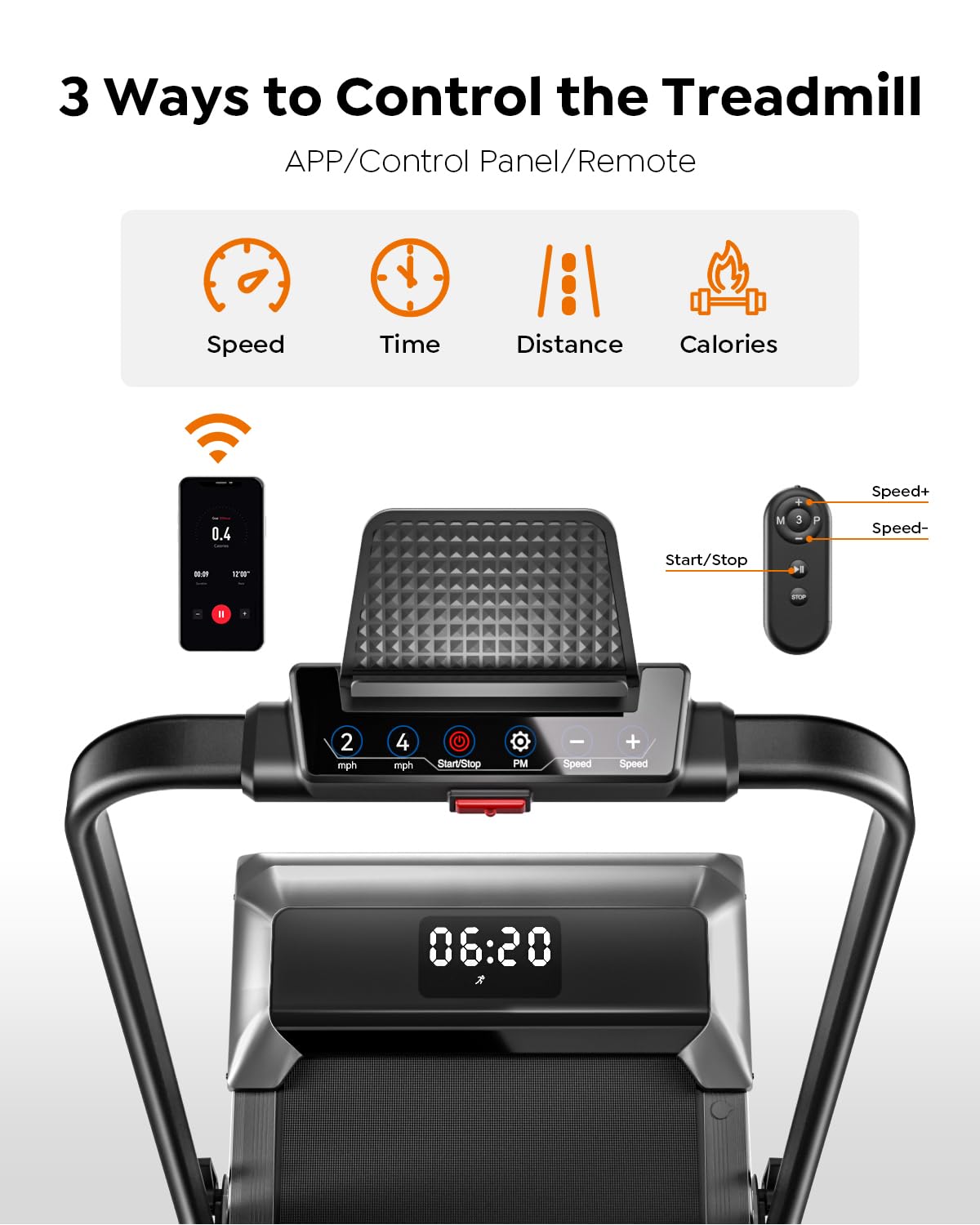 Acezoe Walking Pad Treadmill With Incline And Handle Bar, 2 In 1 Folding Treadmills For Home Small Office, 300Lbs Portable Compa