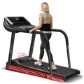 UMAY Fitness Rehab Treadmill with Extended Handrails & Belt for Safety & Balance, 0.1 Increment for Start & Stop, Pulse Sensors,