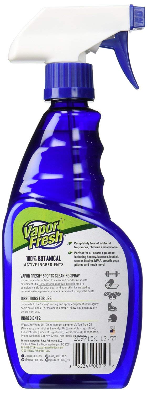 Vapor Fresh Natural Sports Deodorizing Spray For Gym And Fitness Equipment - Boxing Glove Deodorizer, Yoga Mat Cleaner And Sport