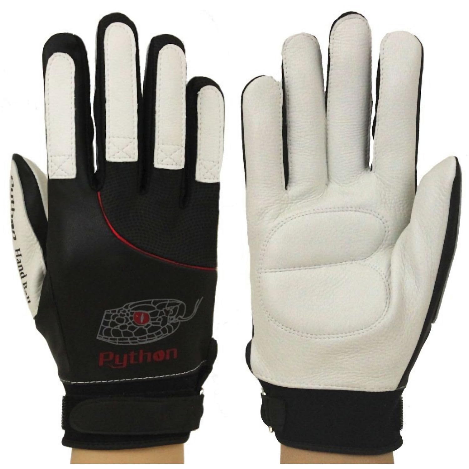 Python Deluxe Handball Glove (Pair) (Padded) (w/Strap) (Small)