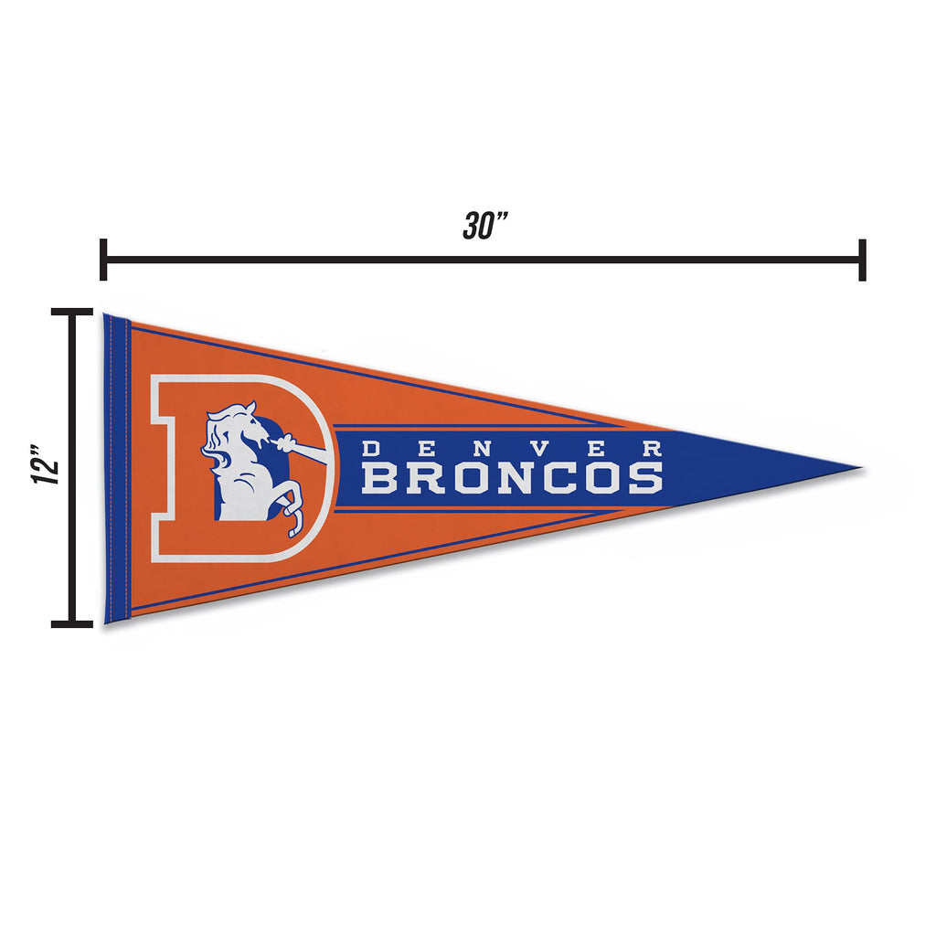Rico Industries Nfl Football Denver Broncos Retro 12'' X 30'' Felt Wall D  Cor Pennant - Great For Home/Bed Room/Man Cave D  Cor