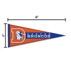 Rico Industries Nfl Football Denver Broncos Retro 12'' X 30'' Felt Wall D  Cor Pennant - Great For Home/Bed Room/Man Cave D  Cor