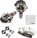Favero Assioma Pro MX-2 Upgraded Dual-Sided Power Meter Pedals Bundled with Extra SPD Cleats, Multi Tool Kit and Cleaning Cloth