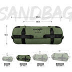 Yes4All Workout Sandbags, Heavy Duty Sandbags For Fitness, Conditioning, Mma & Combat Sports - Army Green - M