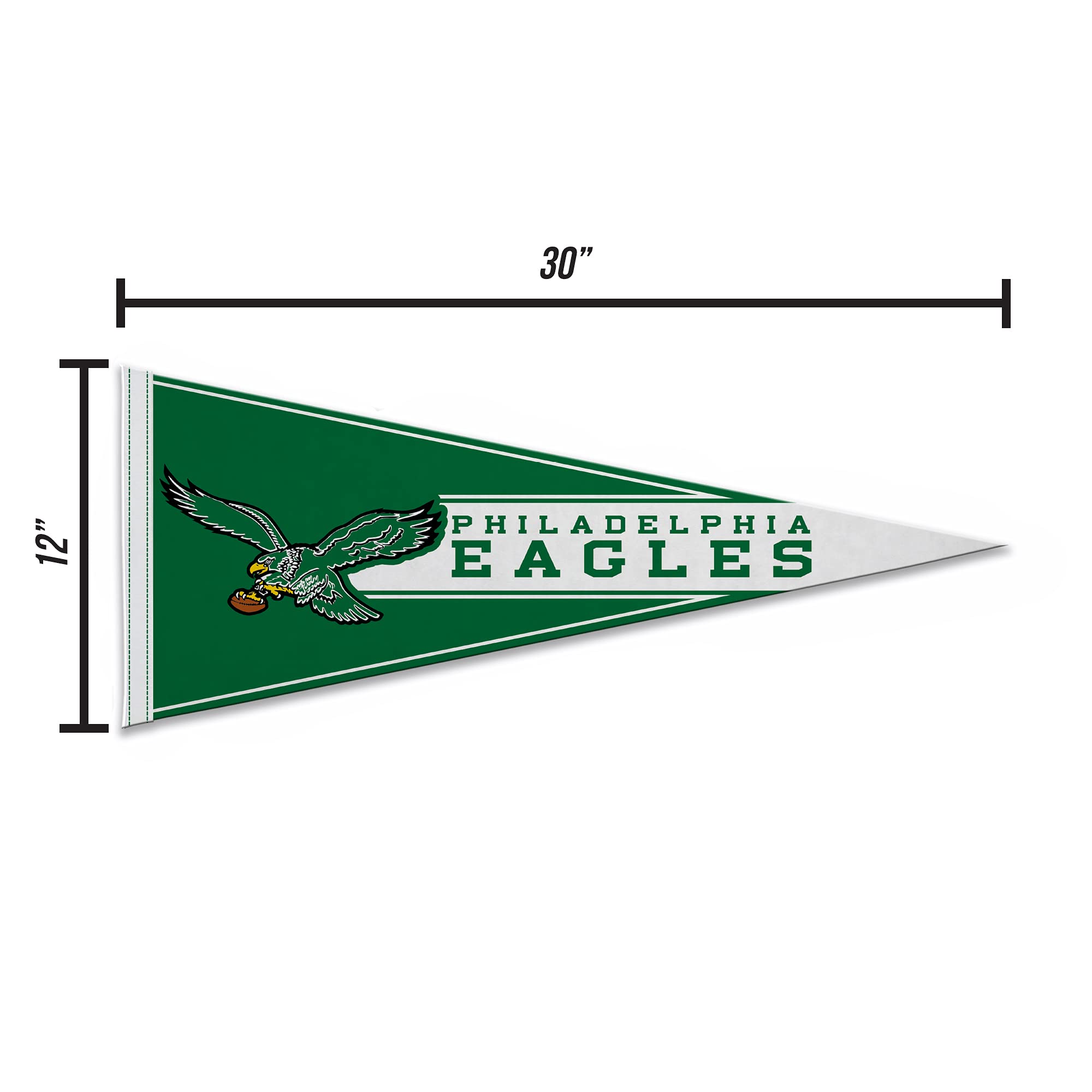Rico Industries Nfl Football Philadelphia Eagles Retro 12'' X 30'' Felt Wall D  Cor Pennant - Great For Home/Bed Room/Man Cave D