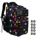 R.SASR Military Tactical Backpack 45L Large Tactical Backpack for Men, Hiking Rucksack With Bottle Holder (Fluorescent Tie Dye)