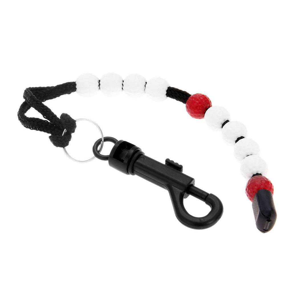 Muxsam 1 Piece Golf Beads Score Counter With Clip (Red), Golf Stroke Score Count Keeper Putting Score Counter For Referee Caddy