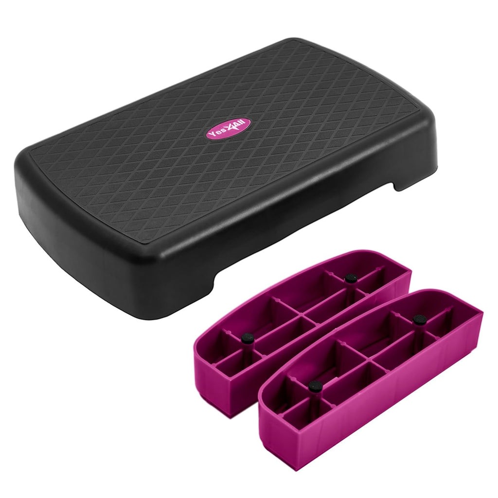 Yes4All Aerobic Exercise Step Platform - Purple/Black
