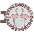 Giggle Golf Bling Golf Ball Marker With A Standard Magnetic Hat Clip  Great Gift For Women (Flamingos)