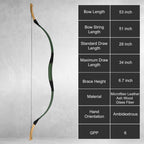 Af Archery Turkish Recurve Bow, 53 Traditional Horse Bow, Mounted Archery And Precision Shooting,Suitable For Entry Into Adults