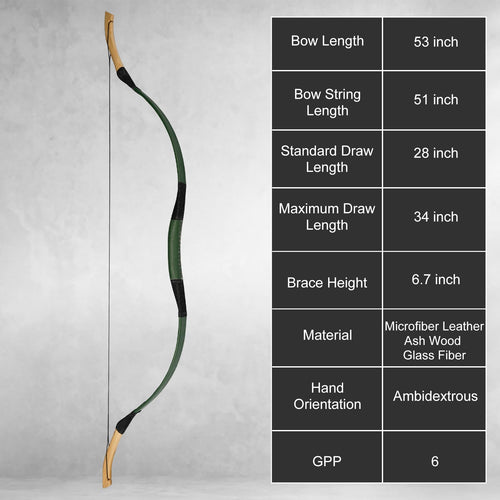 Af Archery Turkish Recurve Bow, 53 Traditional Horse Bow, Mounted Archery And Precision Shooting,Suitable For Entry Into Adults