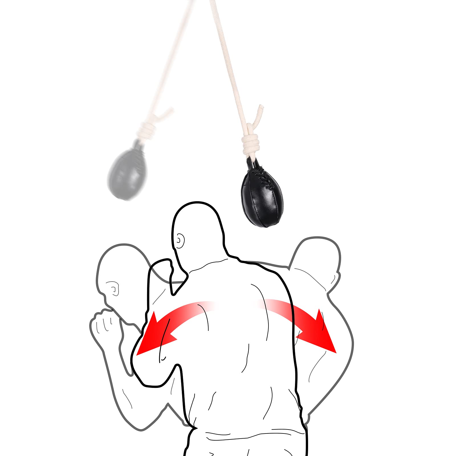 INNOLIFE Boxing Slip Bag, Dodge Hide Speed Ball for Reflex Training, MMA Pendulum Training - Maize Leather Ball Included