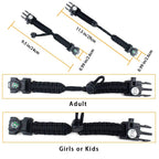 Daarcin Survival Paracord Bracelet,Fire Starter,Waterproof Sos Light, Compass, Whistle, Adjustable Ak87 20 In 1,Outdoor Ultimate