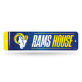 Rico Industries NFL Football Los Angeles Rams Metal Street Sign 4 x 15 Home D  cor - Bedroom - Office - Man Cave