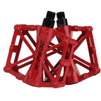 Boruizhen Aluminium Cnc Bike Platform Pedals Lightweight Road Cycling Bicycle Pedals For Mtb Bmx (Red)