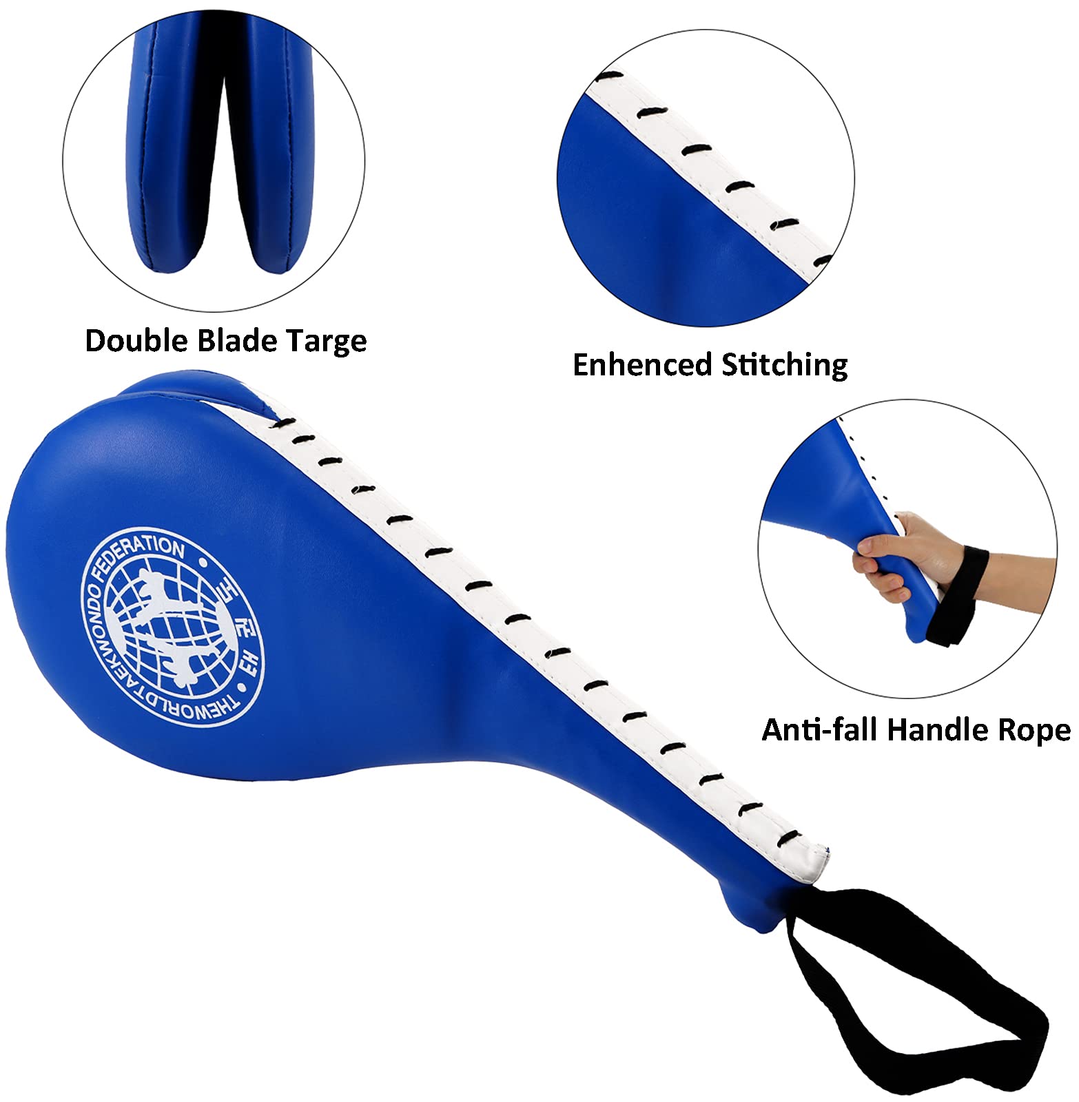 Nicunom 2 Pack Taekwondo Kick Pads, Durable Striking Pad Target Tkd Karate Martial Arts Strike Targets Kickboxing Training, Blue