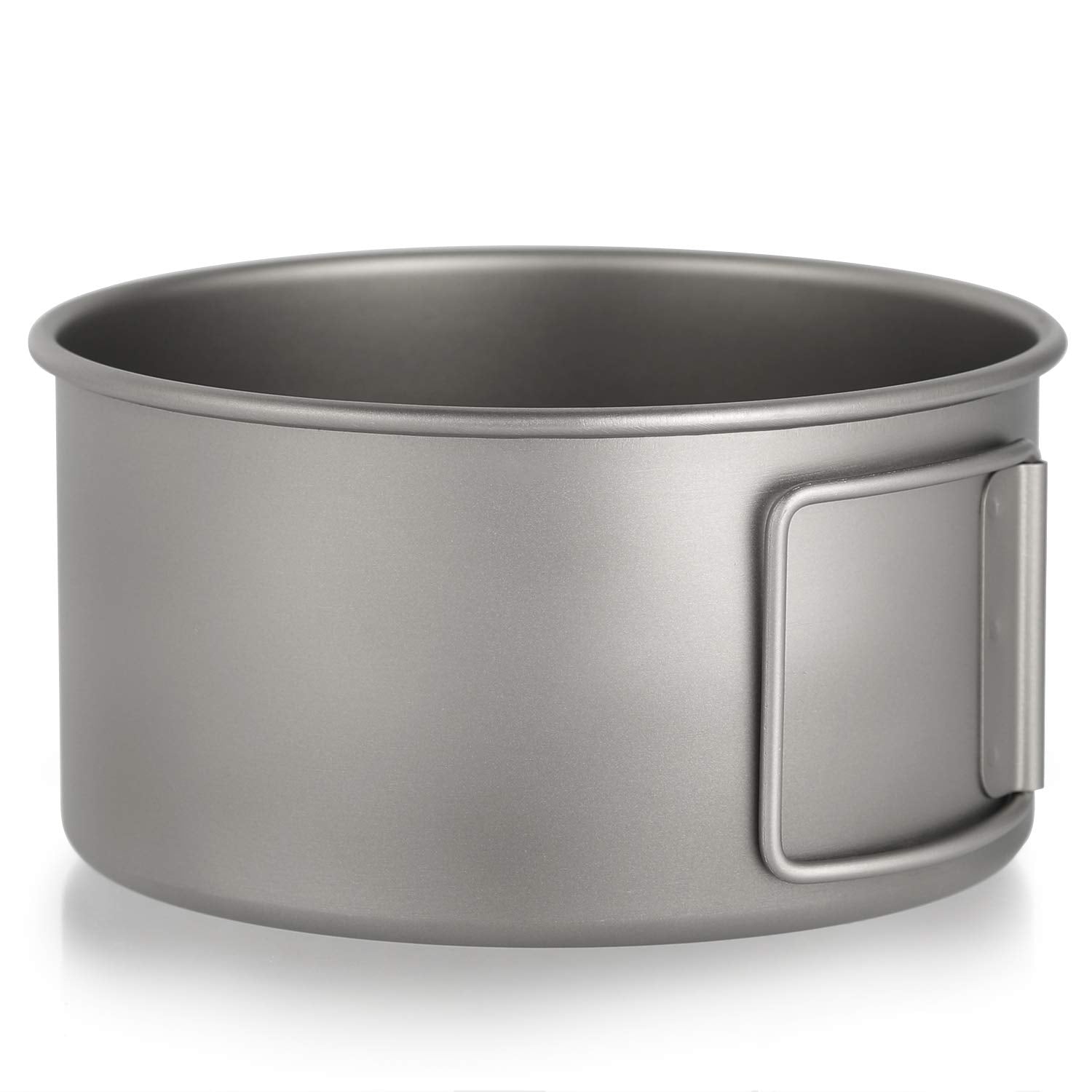 Lixada Titanium Bowl With Folding Handles Dinner Food Container For Outdoor Camping Hiking Backpacking