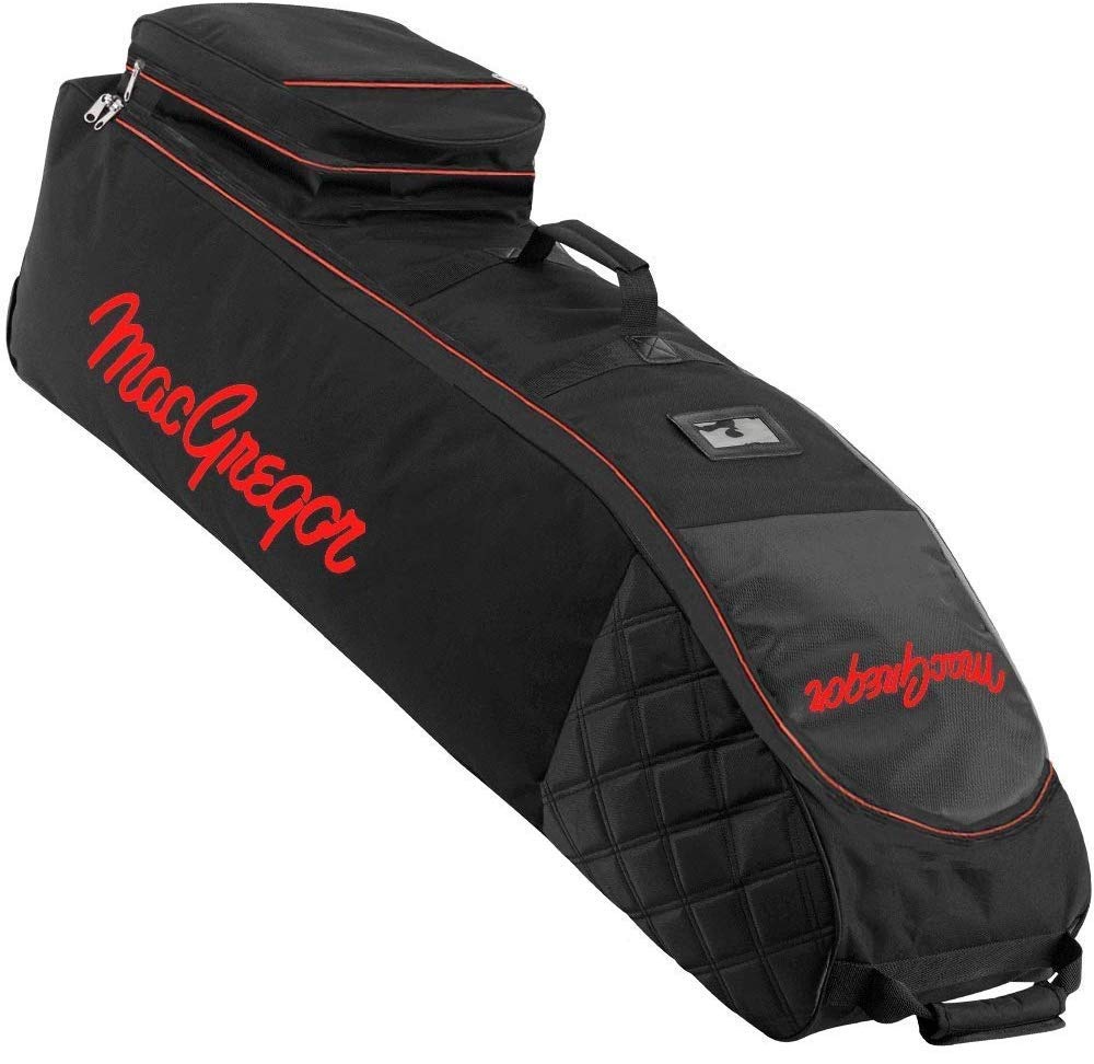 Macgregor Golf Vip Deluxe Wheeled Golf Travel Cover/Flight Bag- Black/Red