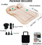 Saygogo Suv Air Mattress Camping Bed Cushion Pillow - Inflatable Thickened Car Air Bed Mattress With Air Pump Portable Sleeping