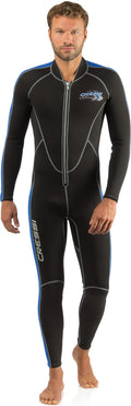 Cressi Lido Long 2 mm Man Monopiece Wetsuits, Black/Blue, S