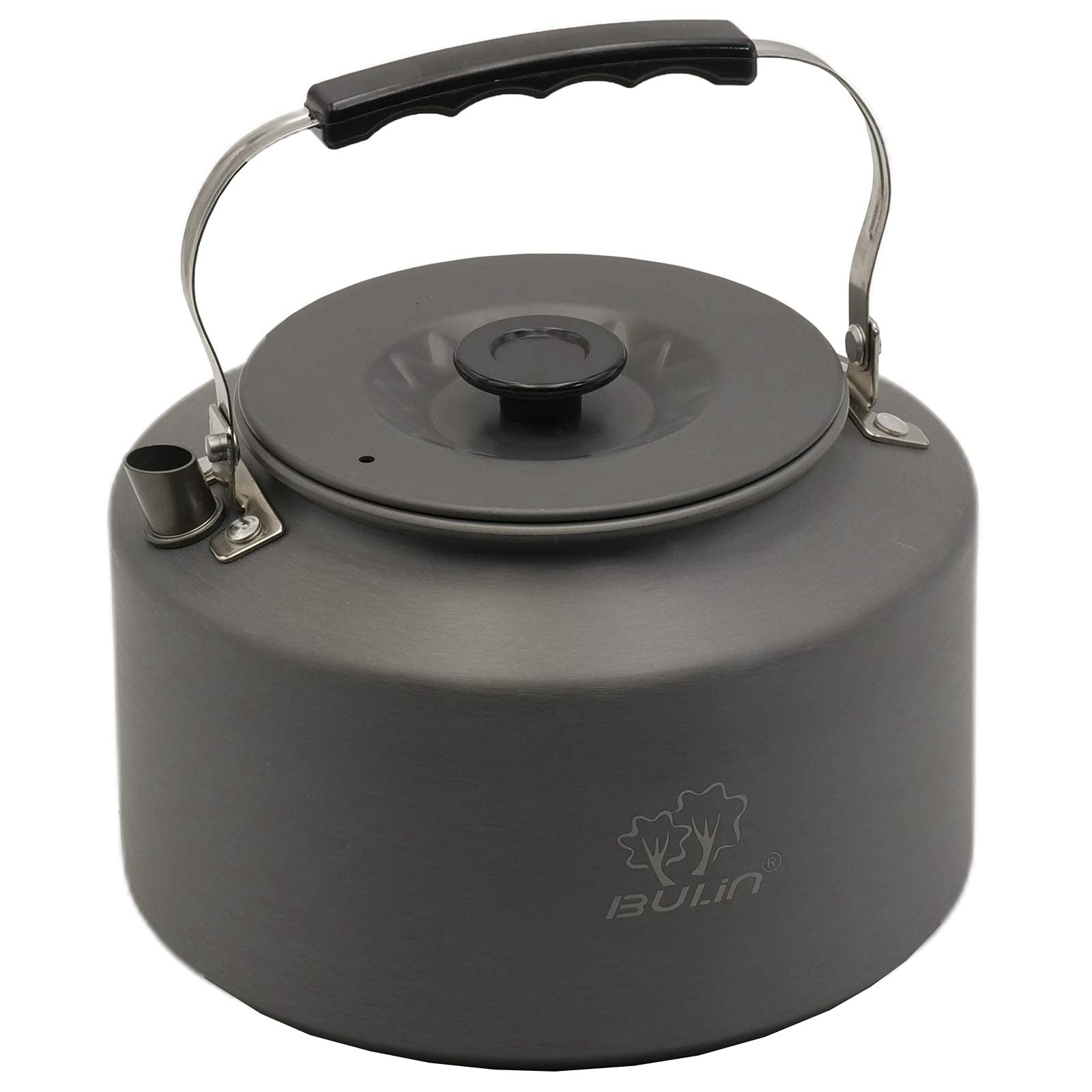 Bulin Camping Kettle, 2.2L Large Portable Stovetop Tea Kettle Fast Heating Boiling Hot Water for Open Fire Lightweight Coffee Po