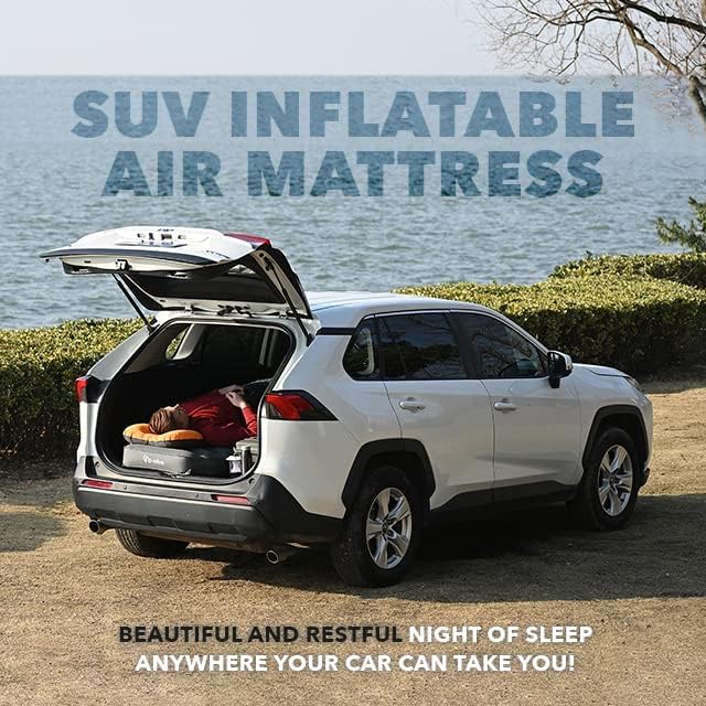 D-Hive Unbeatable Durability Suv Air Mattress For Car Camping, Durable Extra Thick 300D Oxford Fabric, Quick Easy Set-Up W/Elect