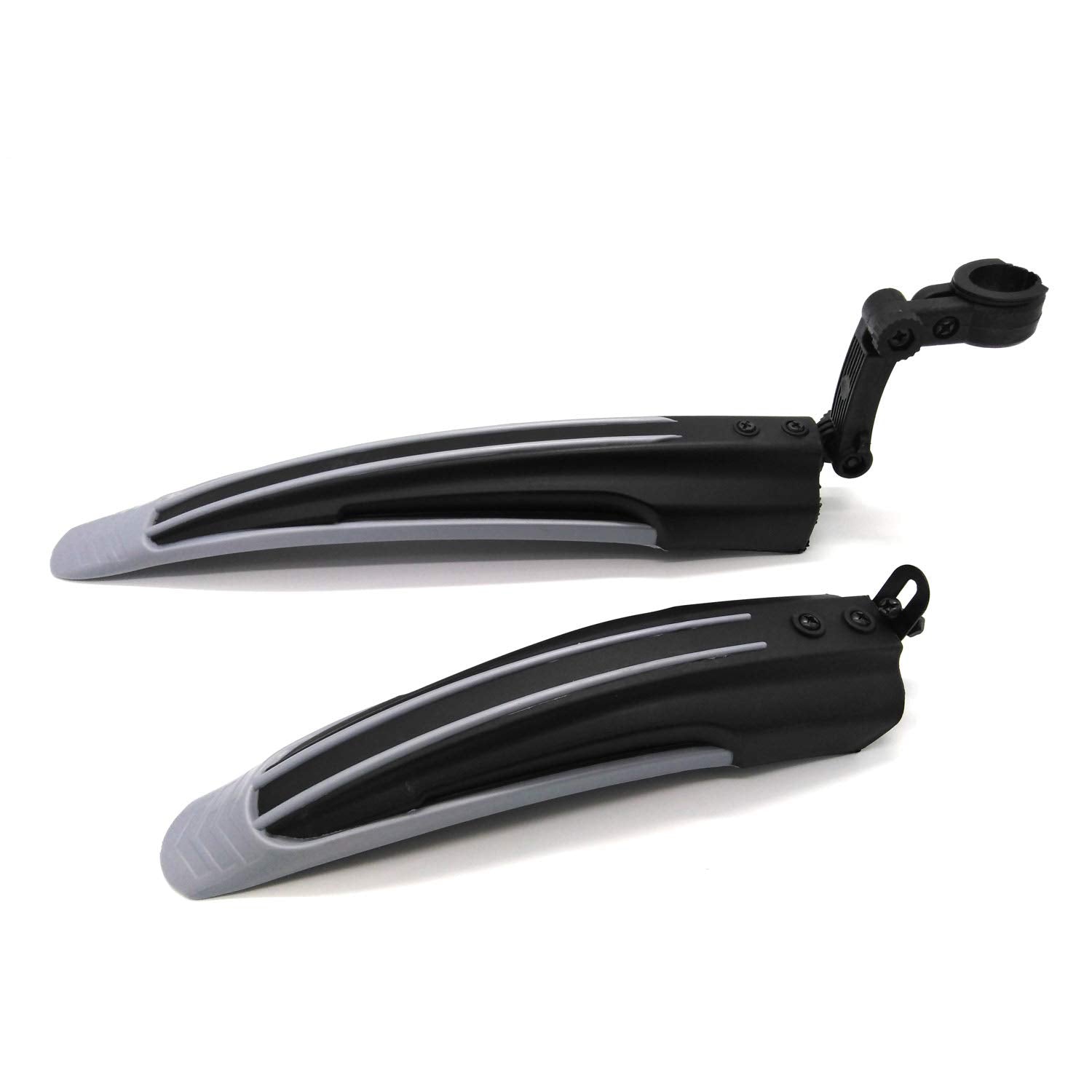 Bluesunshine Adjustable Road Mountain Bike Bicycle Cycling Tire Frontrear Mud Guards Mudguard Fenders Set (Gray  Black)