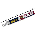 Rico Industries Nba Basketball Denver Nuggets Wrist Lanyard Key Chain, Cute Wristlet Strap Keychain Holder For Women Men Car Key