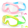 EverSport Goggles for Kids 6-14, 2 Pack Swimming Goggles, Clear Vision Anti-fog Pool Swim Goggles with Nose Cover Wide View Wate