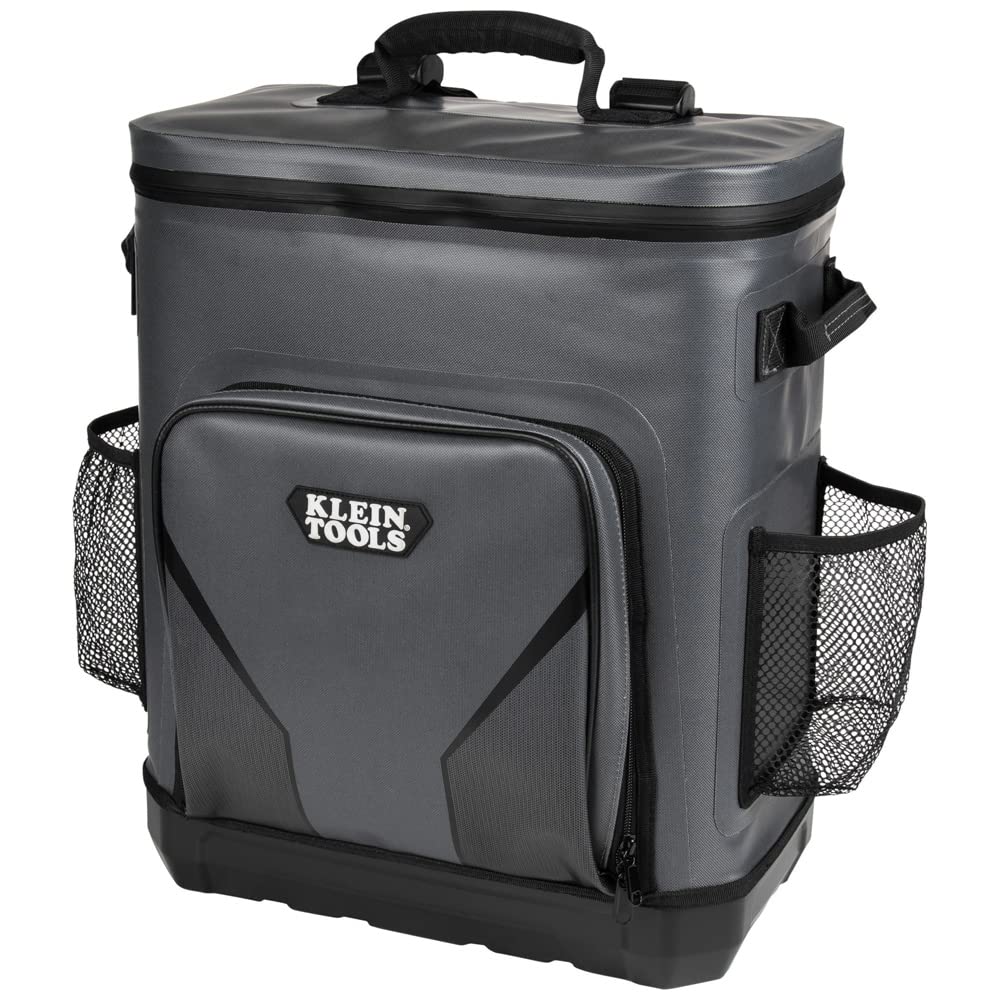 Klein Tools 62810Bpclr Cooler Backpack, 30 Cans Insulated Backpack Cooler, Rugged Bottom, Ideal For Jobsite, Hunting, Camping Or