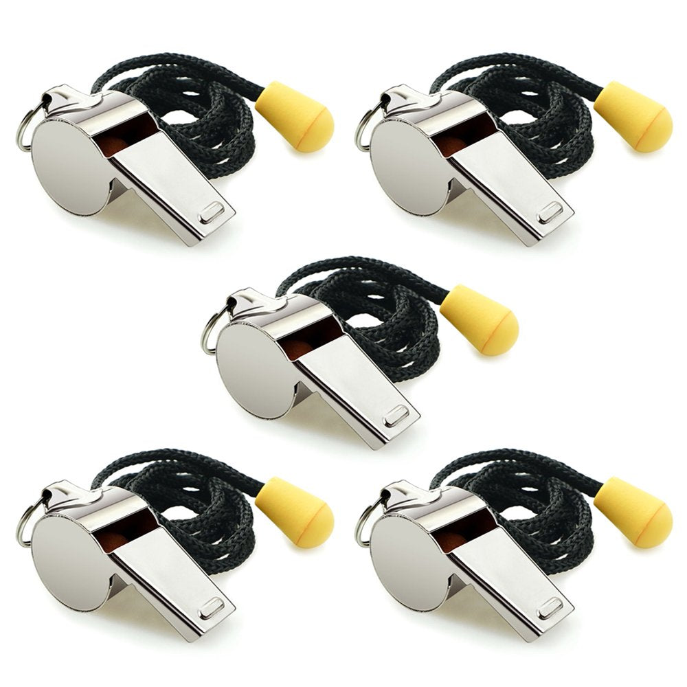 Hipat Whistle, 12 Packs Sports Whistles With Lanyard, Loud Crisp Sound Whistle Bulk Ideal For Coaches, Referees, And Officials