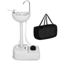 Yitamotor Portable Sink 17L Camping Hand Washing Station With Wash Basin Stand And Carry Bag, Wheels, Towel Holder, Soap Dispens