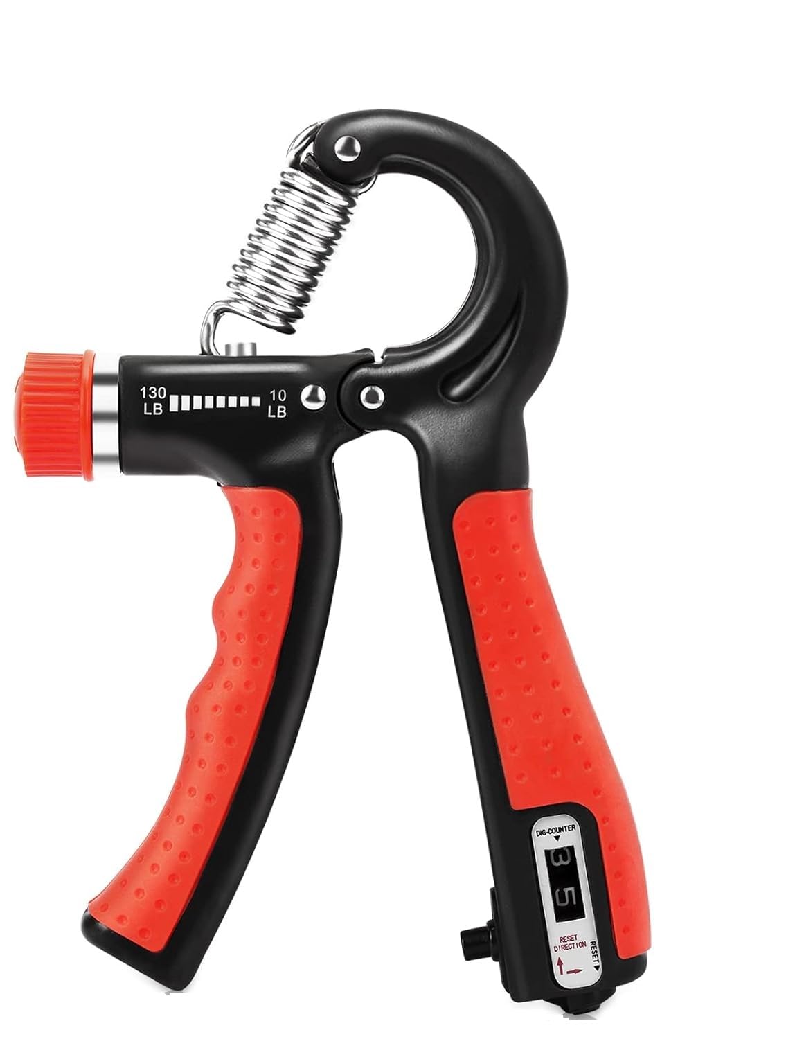 Sameer Science Projects Adjustable Hand Grip Strengthener with Counter  10130 lbs (560kg) Resistance | NonSlip Grip Trainer