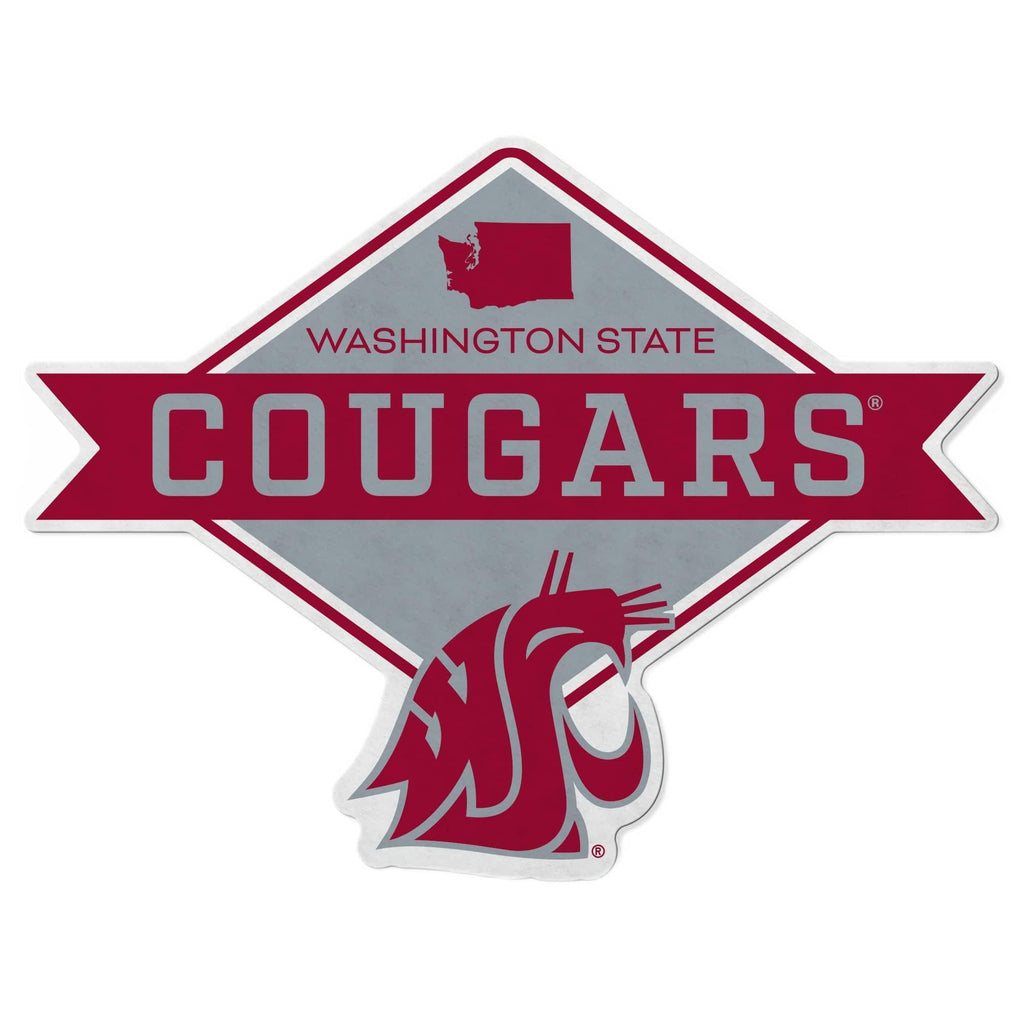Rico Industries Ncaa Washington State Cougars Diamond Shape Cut Pennant - Home And Living Room D  Cor - Soft Felt Ez To Hang
