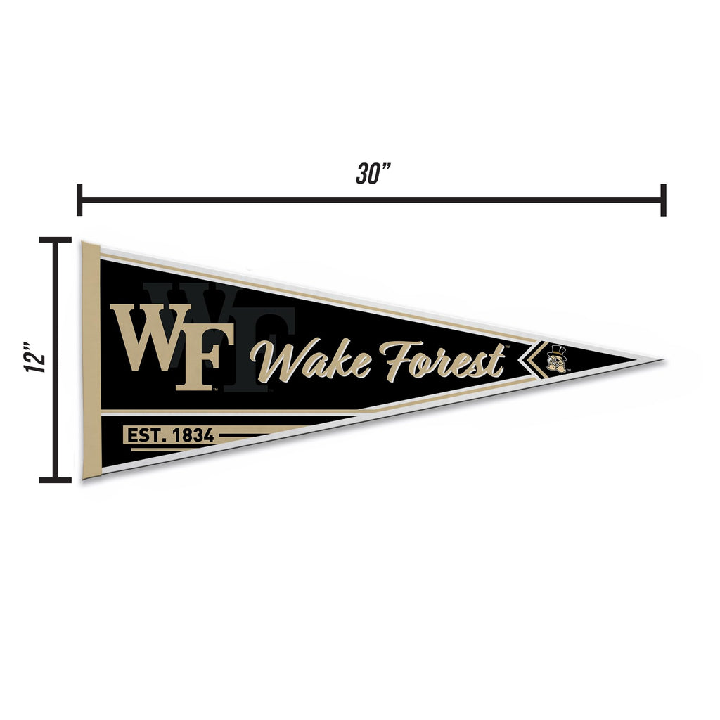 Rico Industries Ncaa Wake Forest Demon Deacons Classic 12'' X 30'' Felt Wall D  Cor Pennant - Great For Home/Bed Room/Man Cave D
