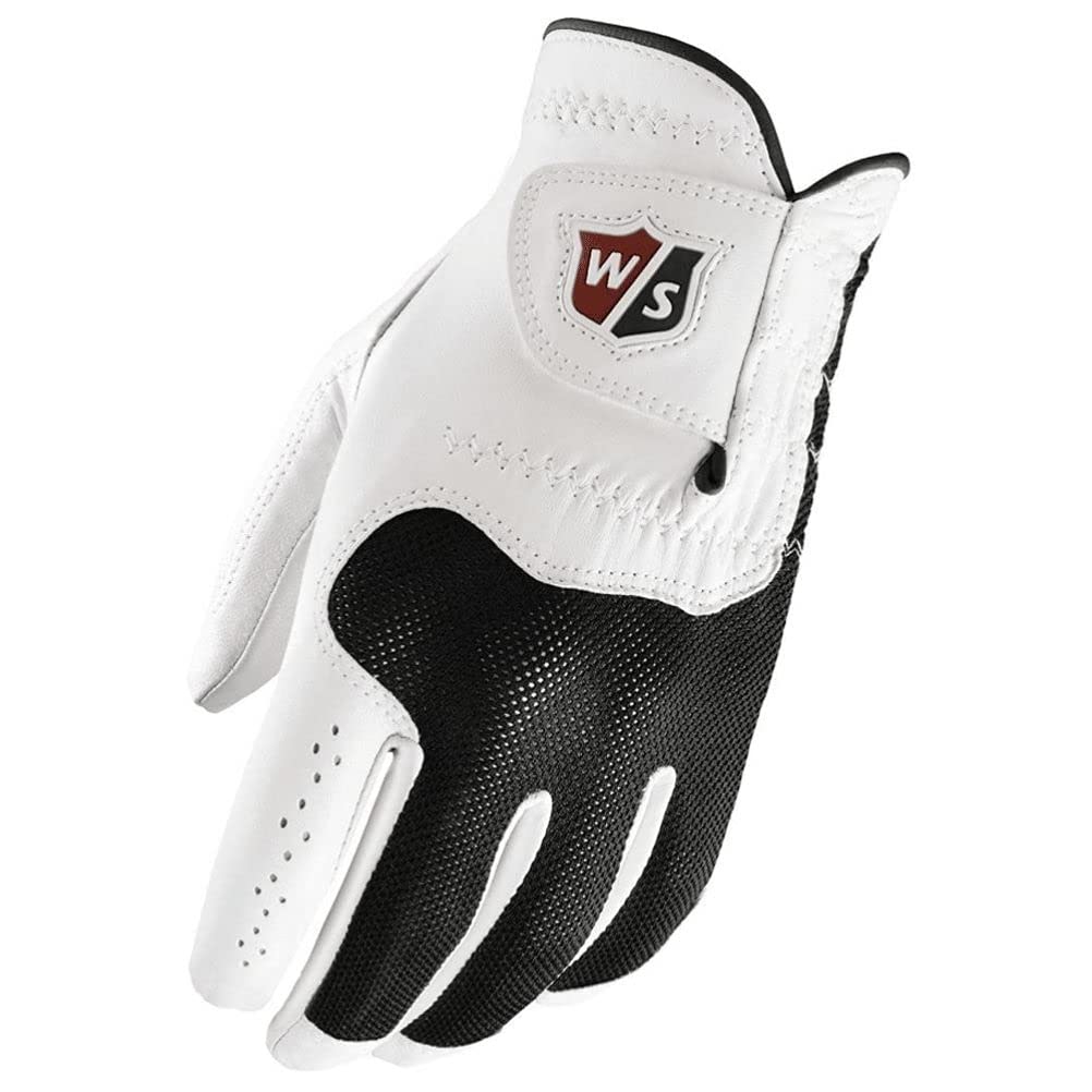 Wilson Men'S Conform Golf Glove - Left Hand, White/Black, Cadet X-Large