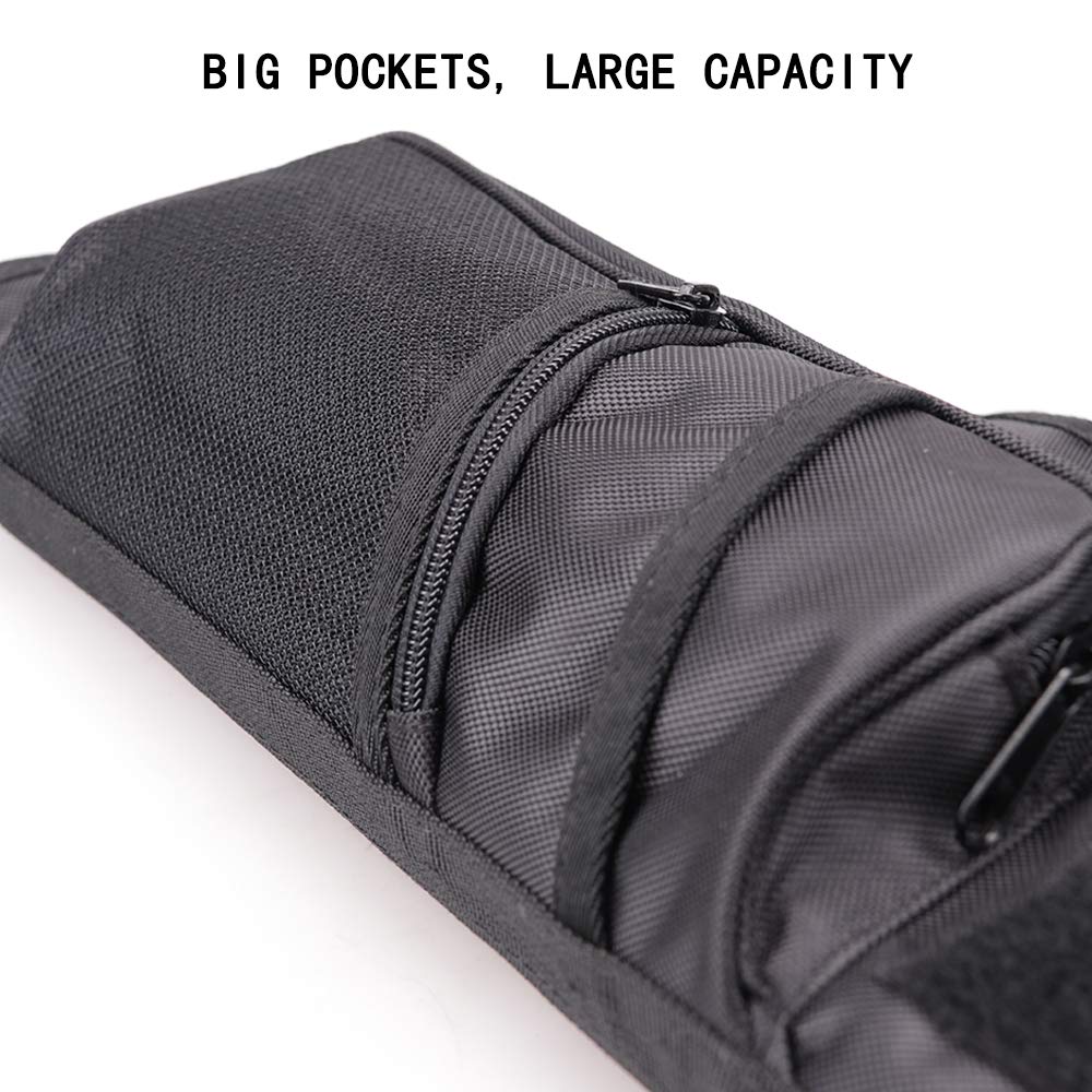 Xtacer 3 Tube Hip Quiver Hunting Training Camo Archery Arrow Quiver Holder Bow Belt Waist Hanged Target Quiver (Black -3 Tube)