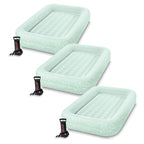 Intex Kids Travel Air Mattress Inflatable Bed Set With Raised Sides, Hand Pump, And Carrying Bag For Camping Trips And Sleepover