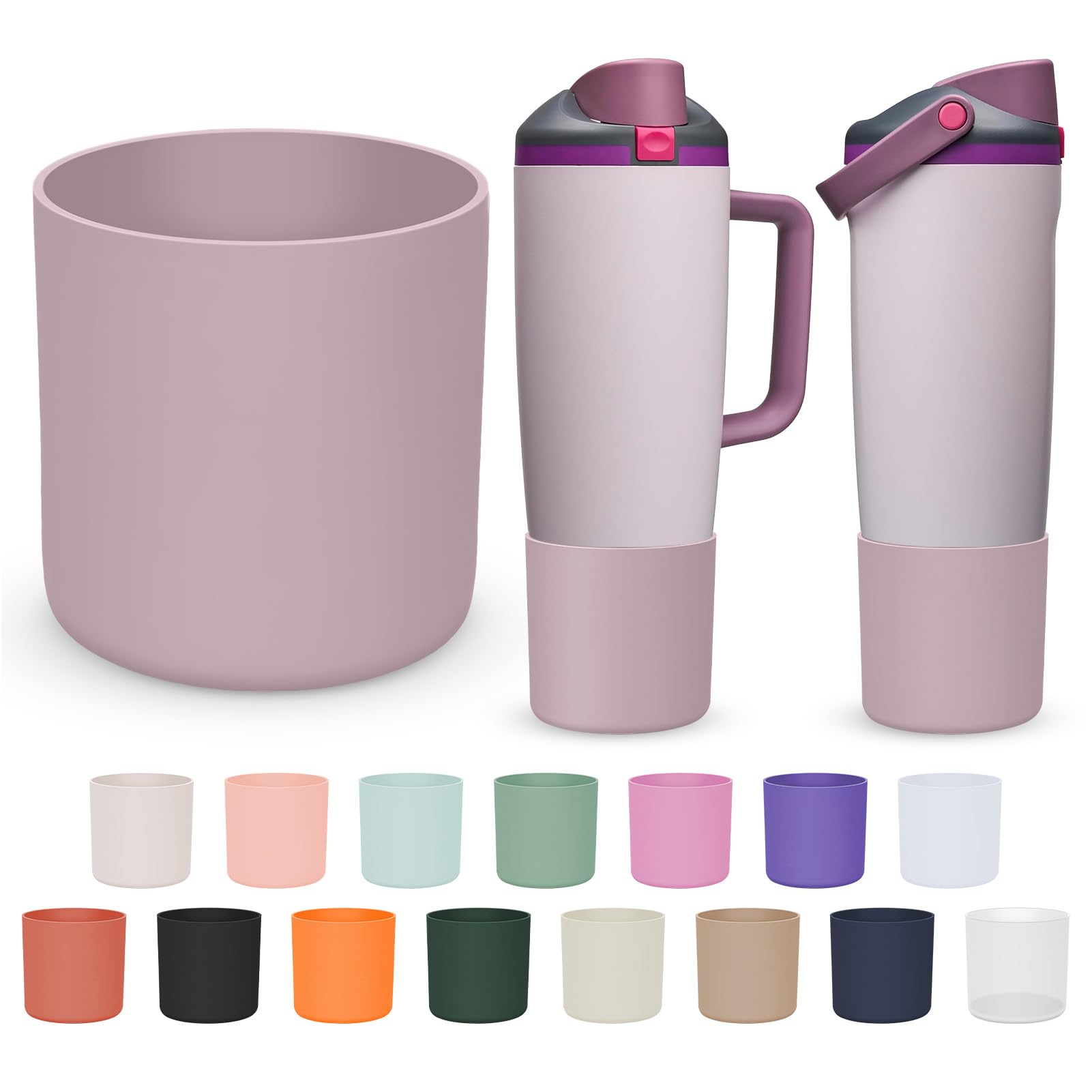 BKBY Silicone Higher Boot Compatible with Owala 30oz & 40oz FreeSip Sway Bottles & Tumblers, Large Protection Anti-slip Bottom C