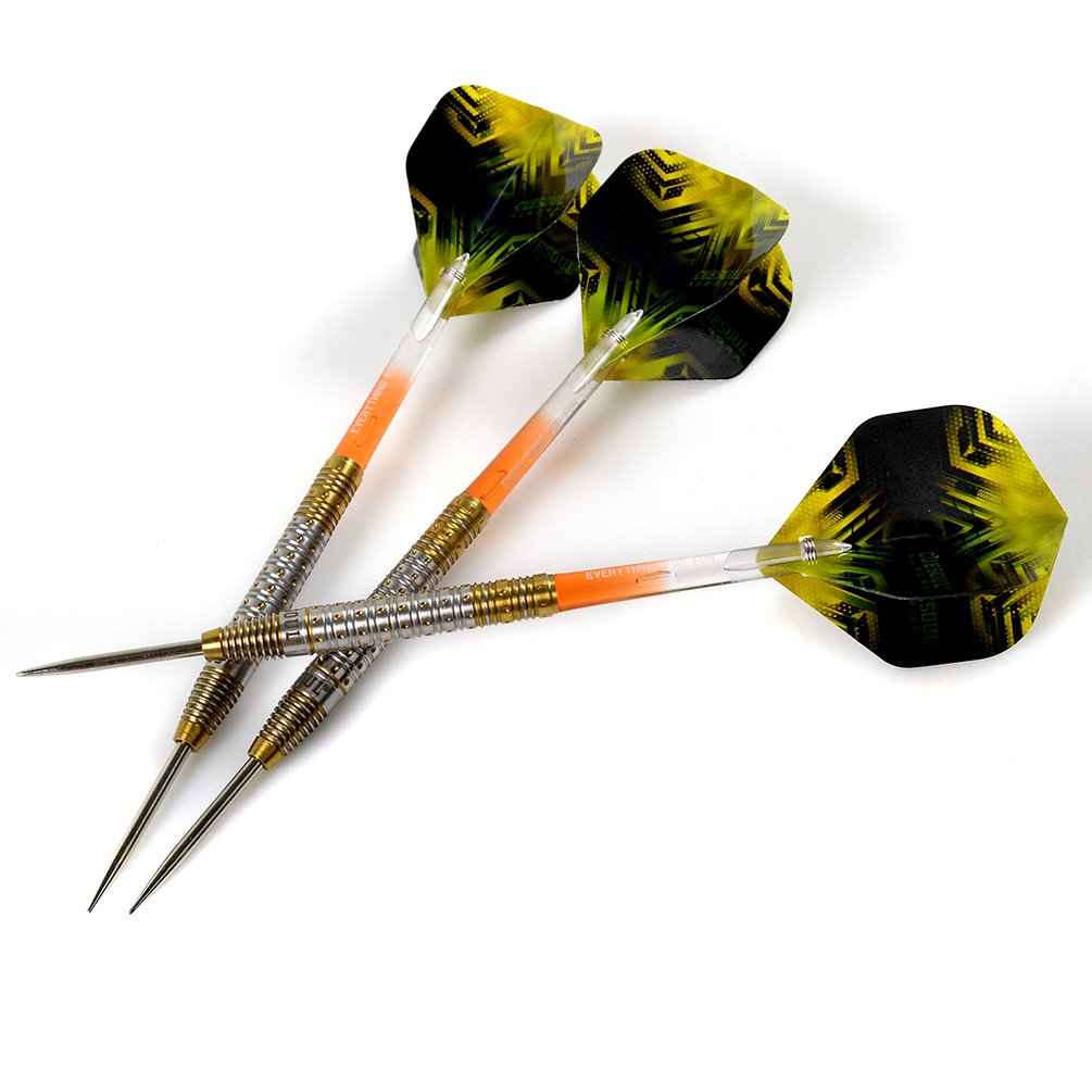 CUESOUL Aurora 23g 90 Throwing Steel Tip Tungsten Dart Set Professional,Titanium Nitride Coating