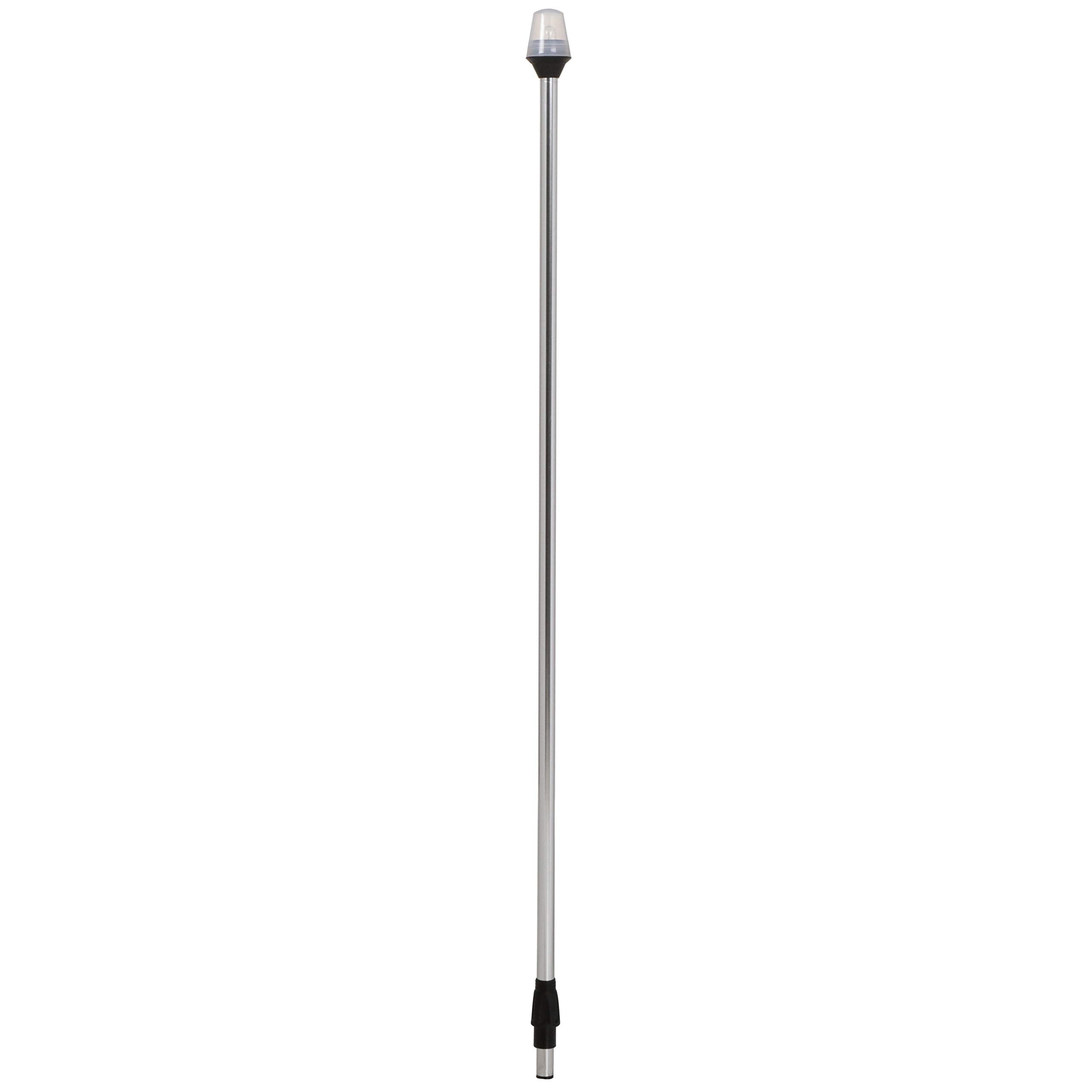 Attwood 5110-42-7 All-Round Frosted Globe Light, 2-Mile 360-Degrees Illumination, 9-Watt Wedge-Base Lamp, 42-Inch Pole