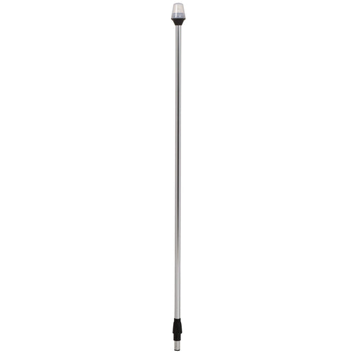 Attwood 5110-42-7 All-Round Frosted Globe Light, 2-Mile 360-Degrees Illumination, 9-Watt Wedge-Base Lamp, 42-Inch Pole