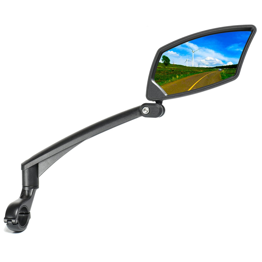 Bike Mirror For Handlebar Bikes Briskmore Bicycle Mirror For Scooter E-Bike, Scratch Resistant Glass Lens, Ajustable And Rotatab