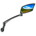 Bike Mirror For Handlebar Bikes Briskmore Bicycle Mirror For Scooter E-Bike, Scratch Resistant Glass Lens, Ajustable And Rotatab