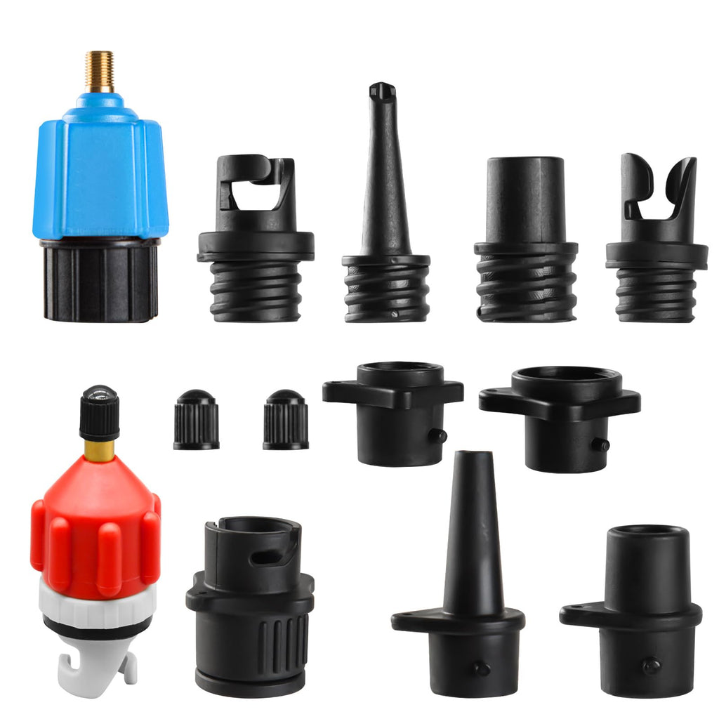 Inflatable Sup Pump Adaptor, Paddle Board Sup Valve Adapter With 9 Standard Conventional Air Pump Adapter For Inflatables, Paddl